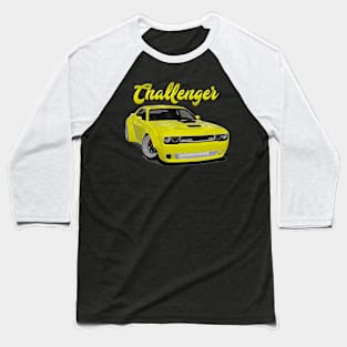 Challenger Drift Yellow Front Baseball T-Shirt